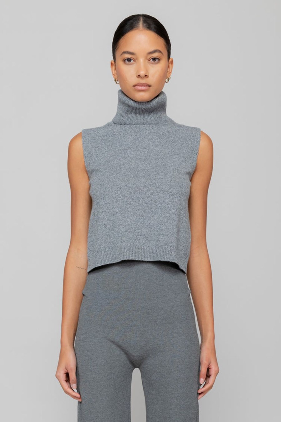 Clothing LESET | Zoe Sleeveless Turtleneck