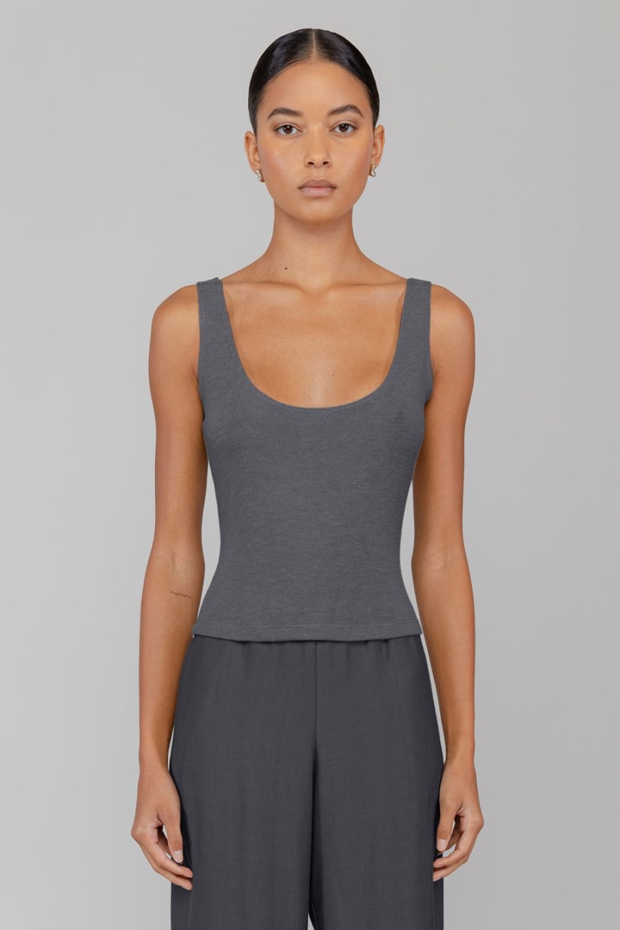 Clothing LESET | Leset X Emc Lauren Scoop Neck Tank