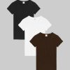 Clothing LESET | Pointelle Slim Fit Tee 3 Pack