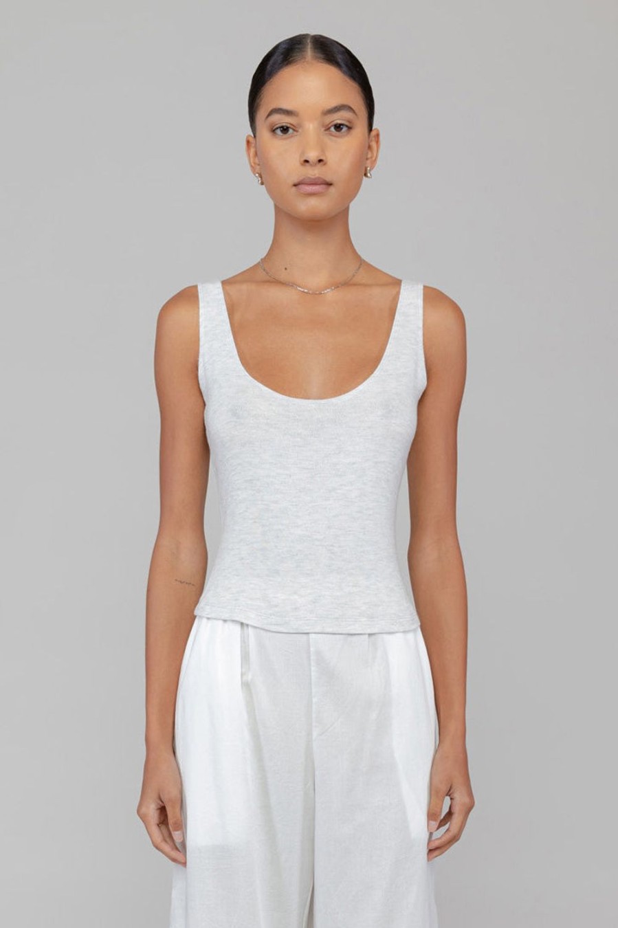 Clothing LESET | Lauren Scoop Neck Tank