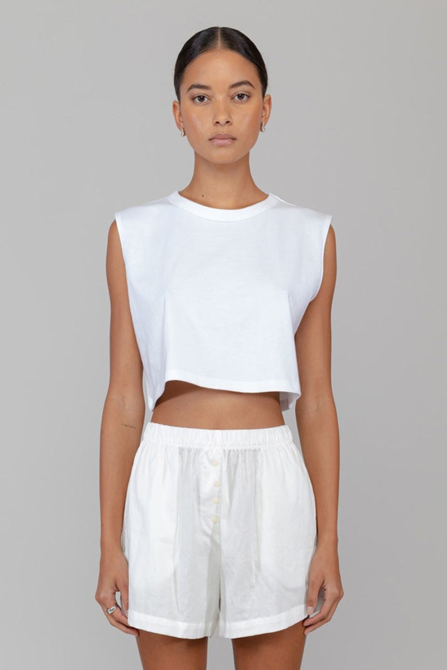 Clothing LESET | Boxy Sleeveless Crewneck