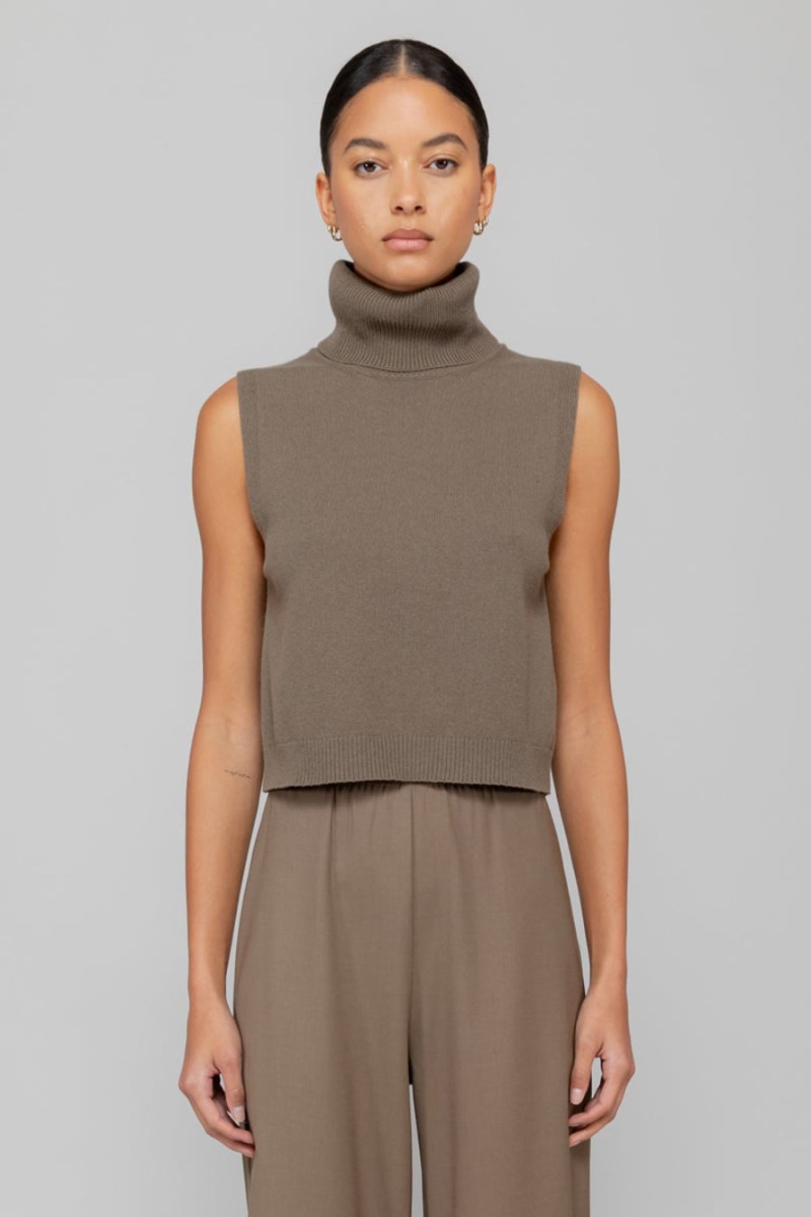 Clothing LESET | Zoe Sleeveless Turtleneck