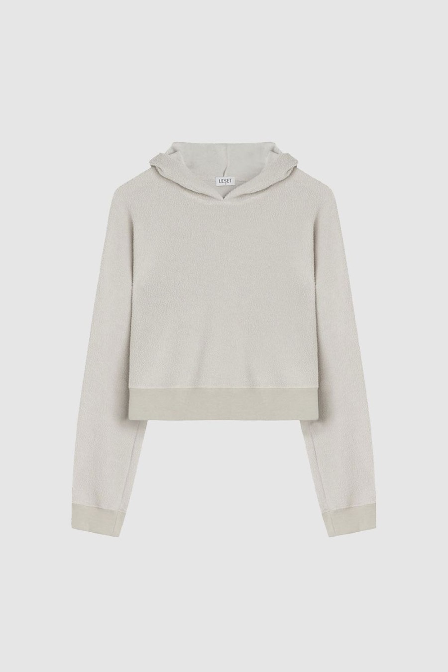 Clothing LESET | Teddy Crop Boxy Hoodie