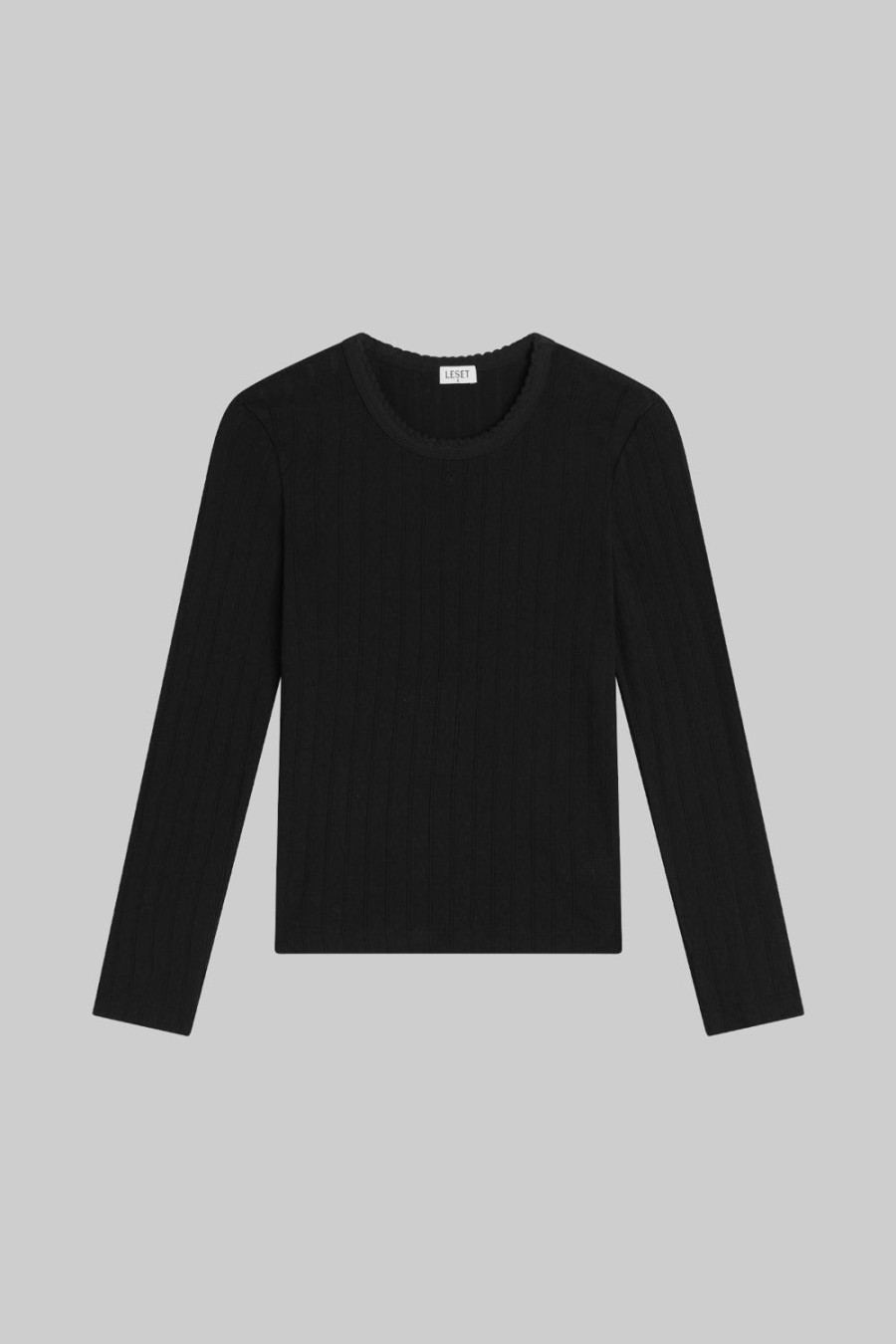 Clothing LESET | Pointelle Slim Fit Long Sleeve