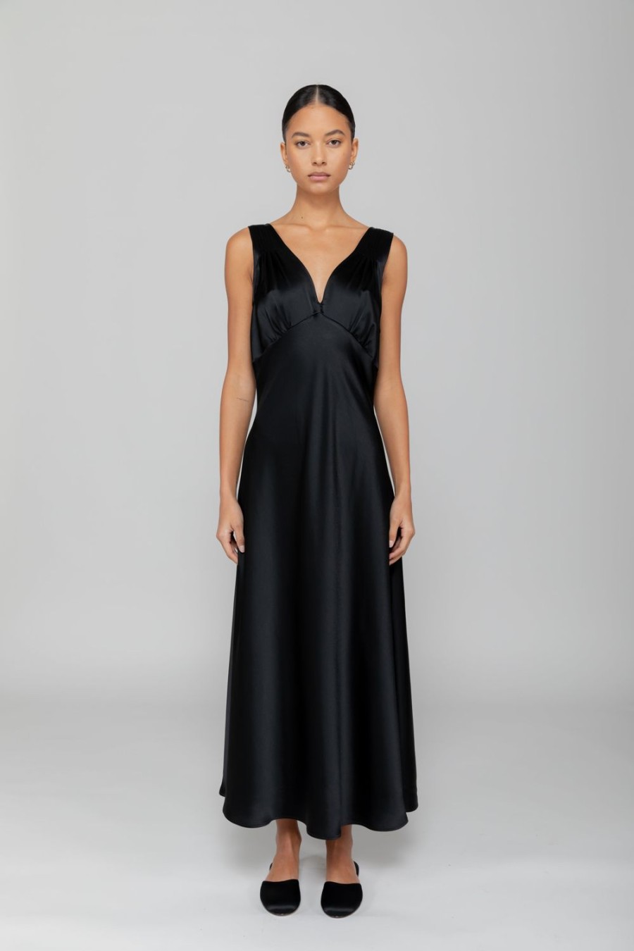 Clothing LESET | Barb Deep V Slip Dress